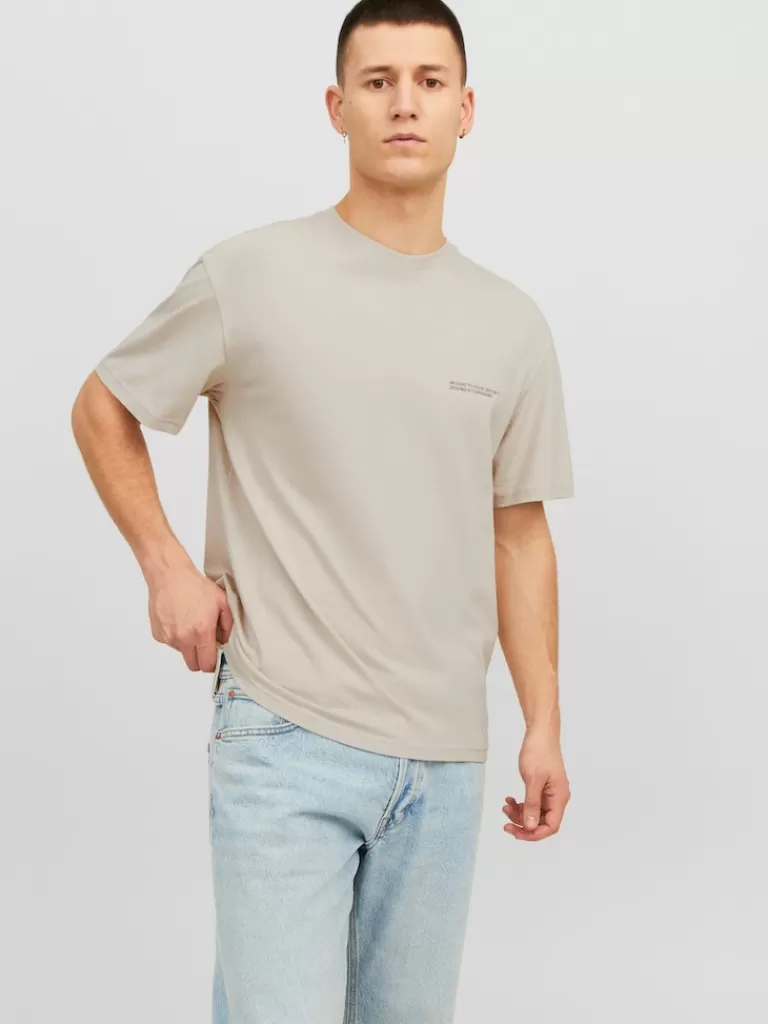 JACK&JONES VESTERBRO RELAXED FIT BACK PRINT T-SHIRT Moonbeam-Men T-shirts