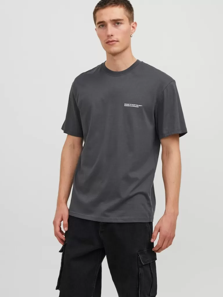 JACK&JONES VESTERBRO RELAXED FIT BACK PRINT T-SHIRT Asphalt-Men T-shirts