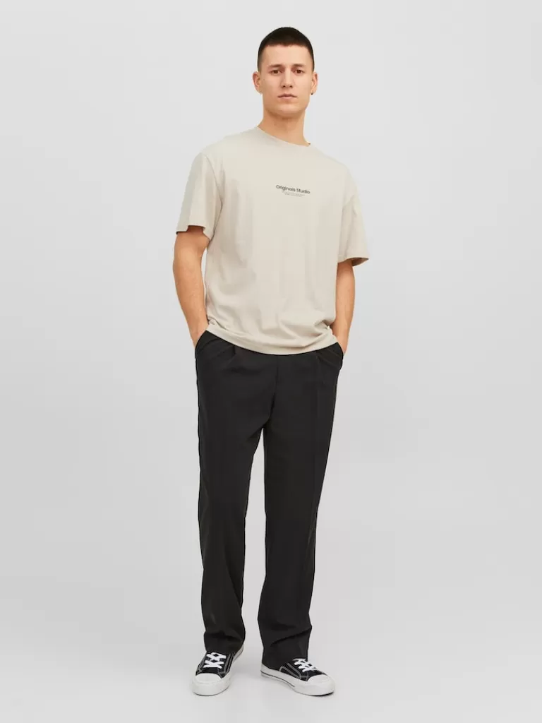 JACK&JONES VESTERBRO RELAXED FIT PRINT T-SHIRT Moonbeam-Men T-shirts